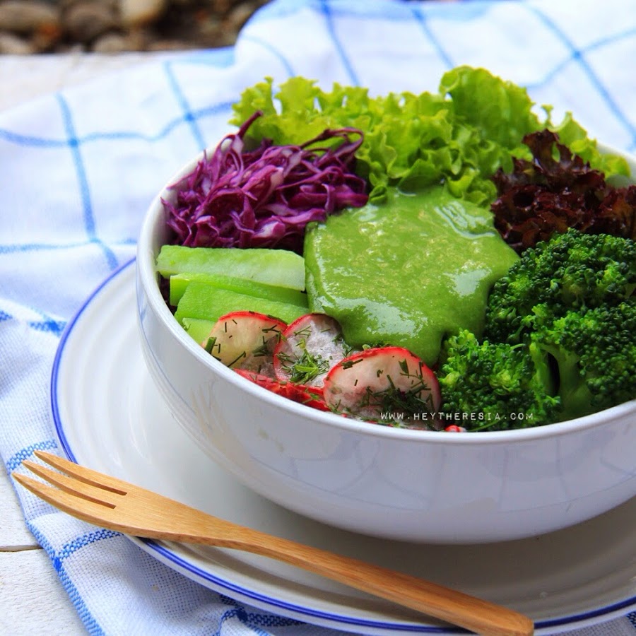 Dairy Free Coconut Yogurt Basil Dressing HeyTheresia Indonesian